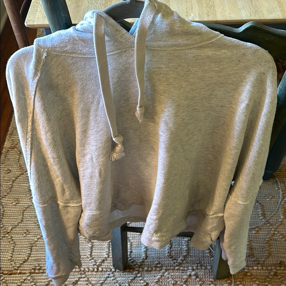 Free people movement light gray sweatshirt hoodie